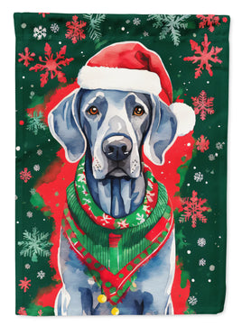 Weimaraner Christmas House Flag