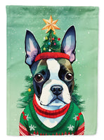 Boston Terrier Christmas House Flag