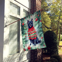 Schipperke Christmas House Flag