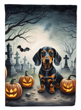 Dachshund Spooky Halloween House Flag