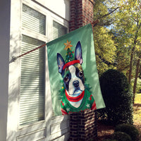 Boston Terrier Christmas House Flag