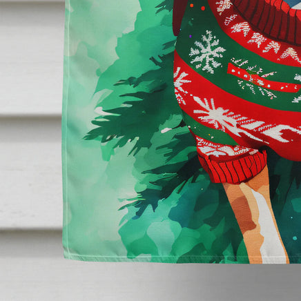 Vizsla Christmas House Flag