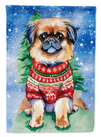 Pekingese Christmas House Flag