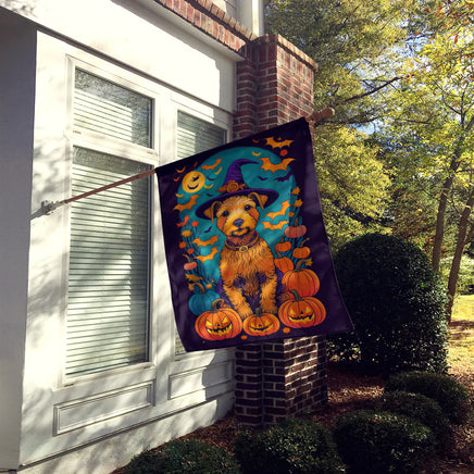 Lakeland Terrier Witchy Halloween House Flag