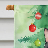 American Polydactyl Cat by the Christmas Tree House Flag