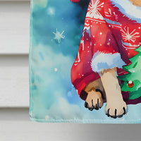 Pug Christmas House Flag