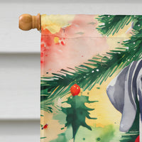 Weimaraner Christmas House Flag