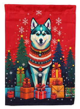 Alaskan Klee Kai Holiday Christmas House Flag