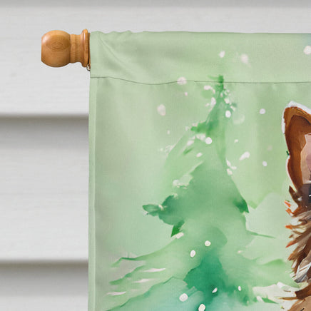 Sheltie Christmas House Flag