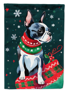 Boston Terrier Christmas House Flag