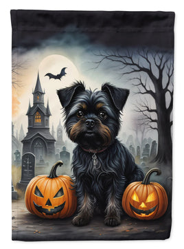 Affenpinscher Spooky Halloween House Flag