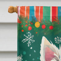 Westie Christmas House Flag