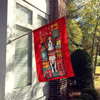 Beagle Holiday Christmas House Flag