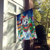 Westie Christmas House Flag