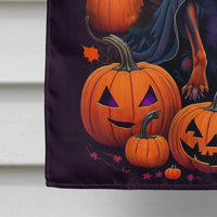 Miniature Pinscher Witchy Halloween House Flag