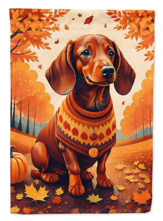 Dachshund Fall Garden Flag