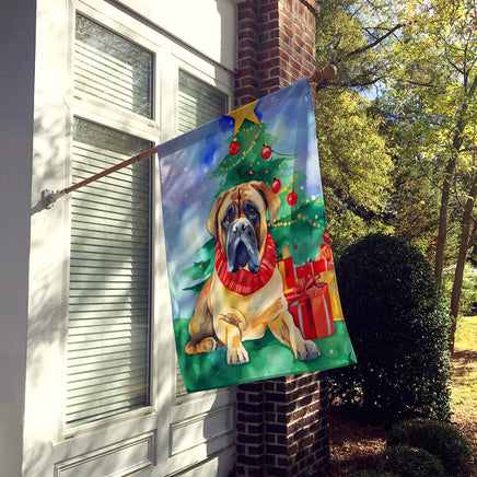 Mastiff Christmas House Flag