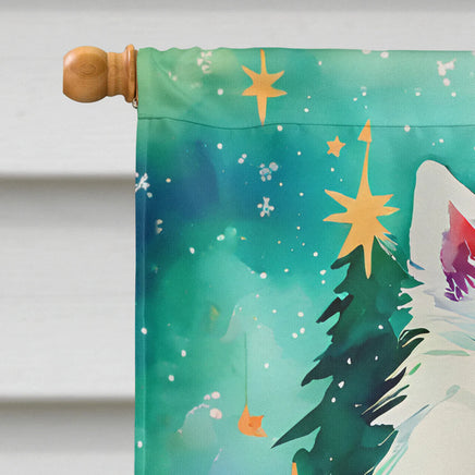 Samoyed Christmas House Flag