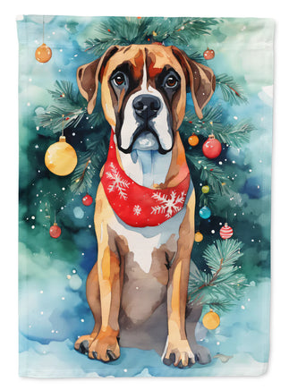 Boxer Christmas House Flag