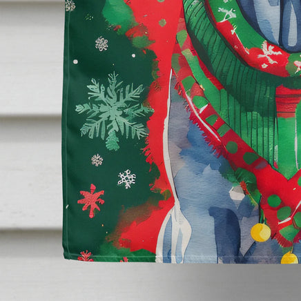 Weimaraner Christmas House Flag