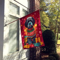 Portuguese Water Dog Holiday Christmas House Flag