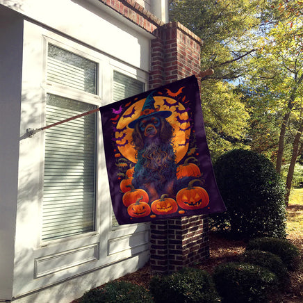 Boykin Spaniel Witchy Halloween House Flag