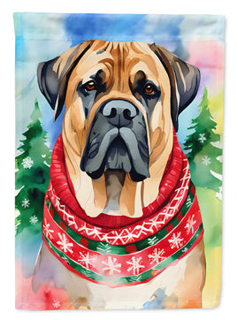 Mastiff Christmas House Flag