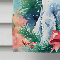 Poodle Christmas House Flag