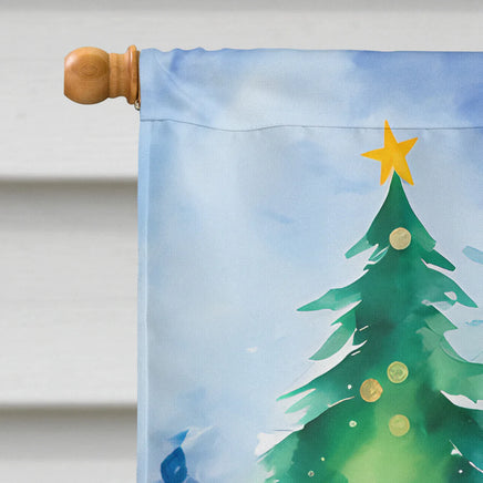 Leonberger Christmas House Flag