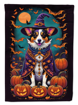 Corgi Witchy Halloween House Flag