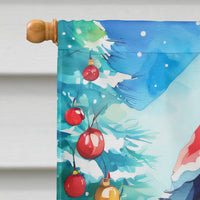 Bernese Mountain Dog Christmas House Flag