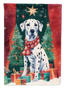 Dalmatian Christmas House Flag