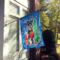 Schnauzer Christmas House Flag