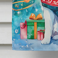 Samoyed Christmas House Flag