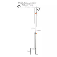 36 In. Black Steel Yard Flagpole