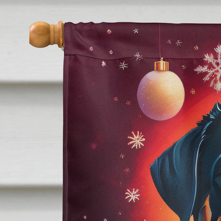 Rottweiler Holiday Christmas House Flag