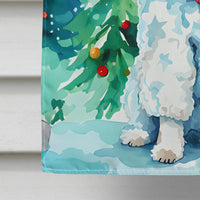 Poodle Christmas House Flag