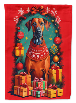 Rhodesian Ridgeback Holiday Christmas House Flag