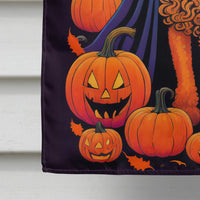 Apricot Standard Poodle Witchy Halloween House Flag