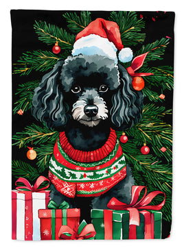 Poodle Christmas House Flag