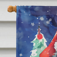 Bernese Mountain Dog Christmas House Flag