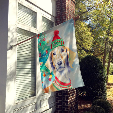 Saluki Christmas House Flag