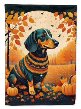 Dachshund Fall Garden Flag