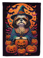 Shih Tzu Witchy Halloween House Flag