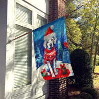 Dalmatian Christmas House Flag