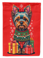 Yorkshire Terrier Holiday Christmas House Flag