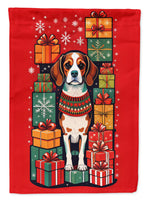 Beagle Holiday Christmas House Flag