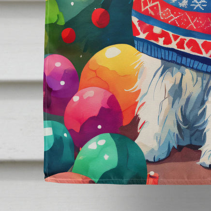 Westie Christmas House Flag