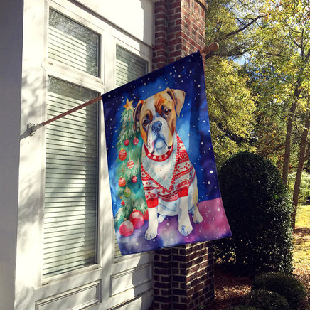 Boxer Christmas House Flag