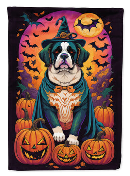 Saint Bernard Witchy Halloween House Flag